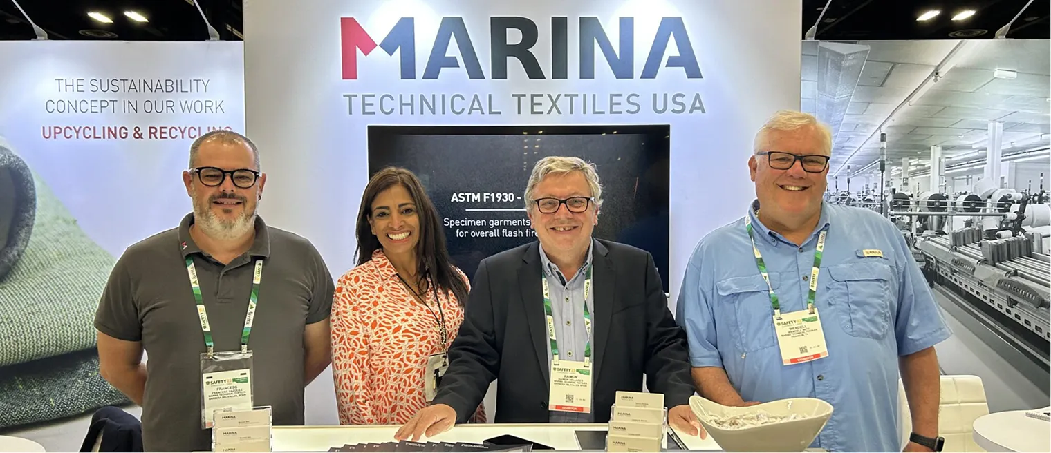 Marina Technical Textiles team and visitors at ASSP 2023 in San Antonio